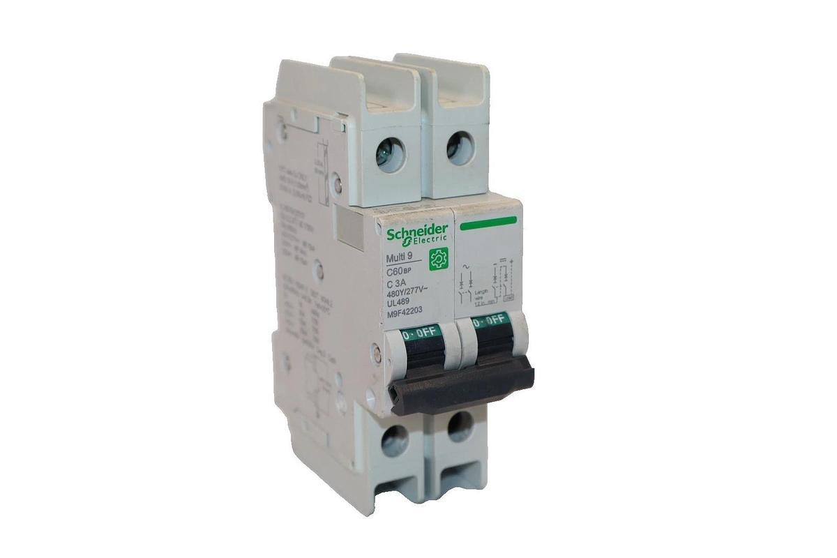 Used Schneider Electric M9F42203 3A Amp 2P Multi 9 Circuit Breaker