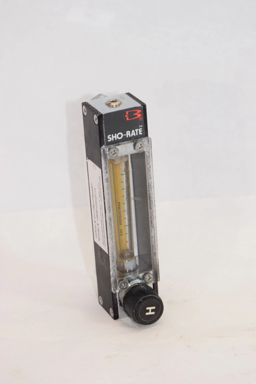 Used BROOKS 1350EHD3ADD1A Sho-Rate Flow Meter