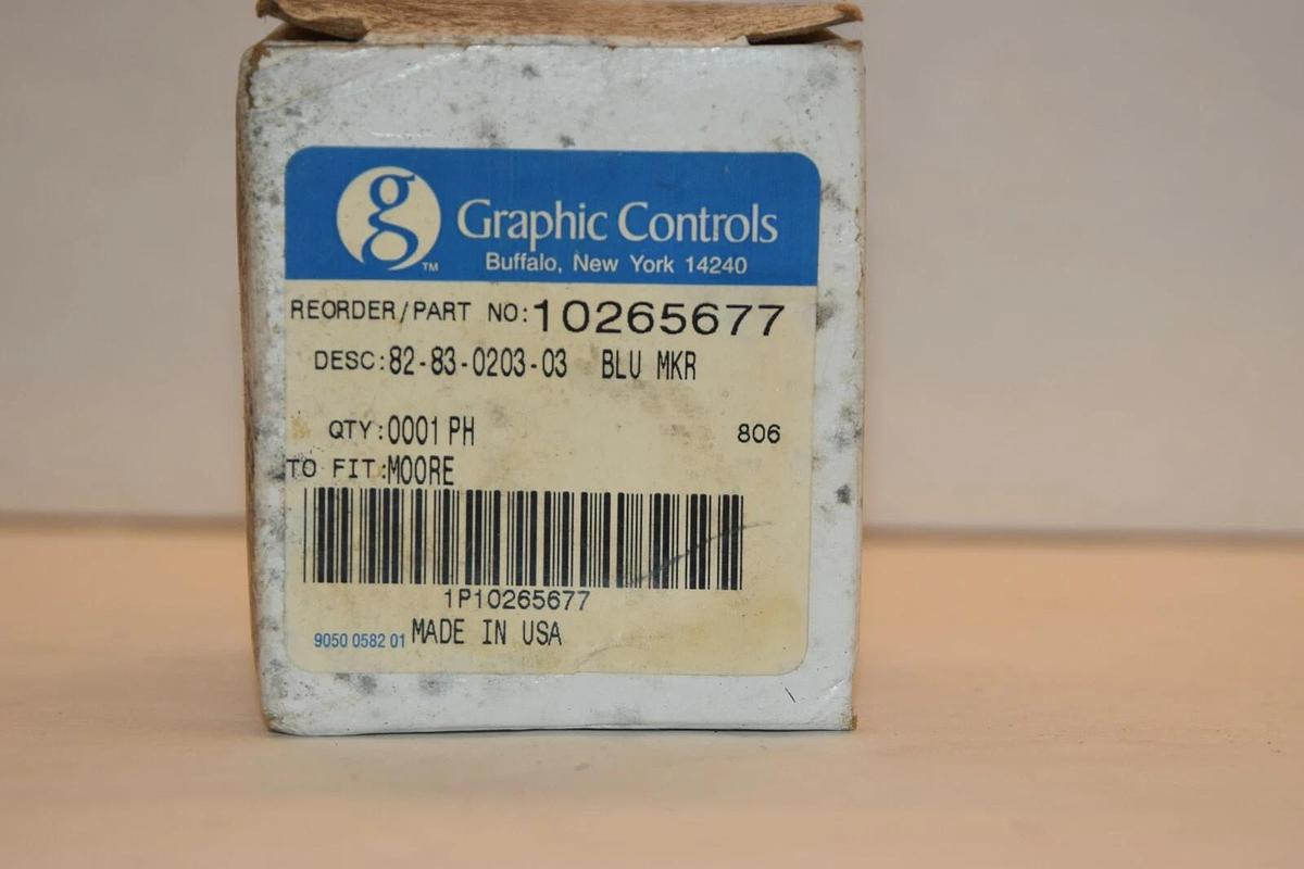 NEW (BOX OF 3) GRAPHIC CONTROLS 10265677 BLUE MARKER