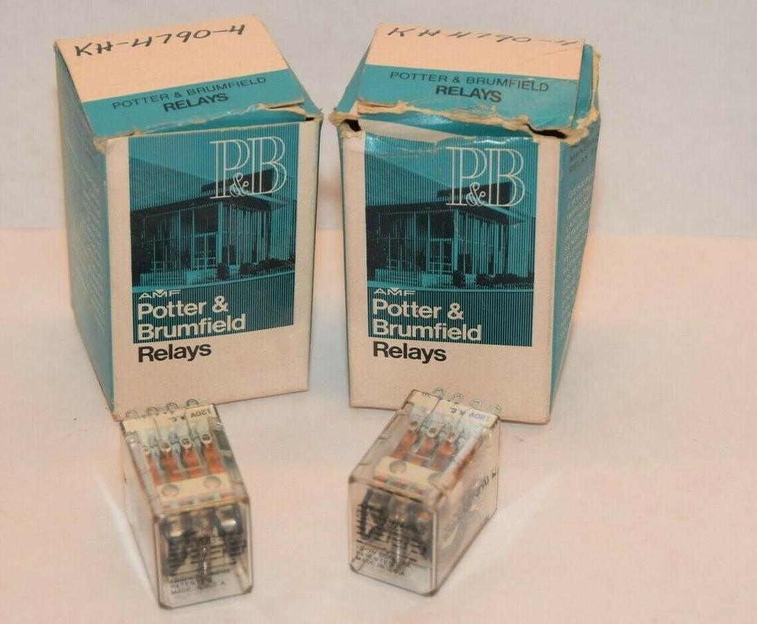 (NEW - Lot of 2) POTTER & BRUMFIELD KH4790-4 120Vac Relay