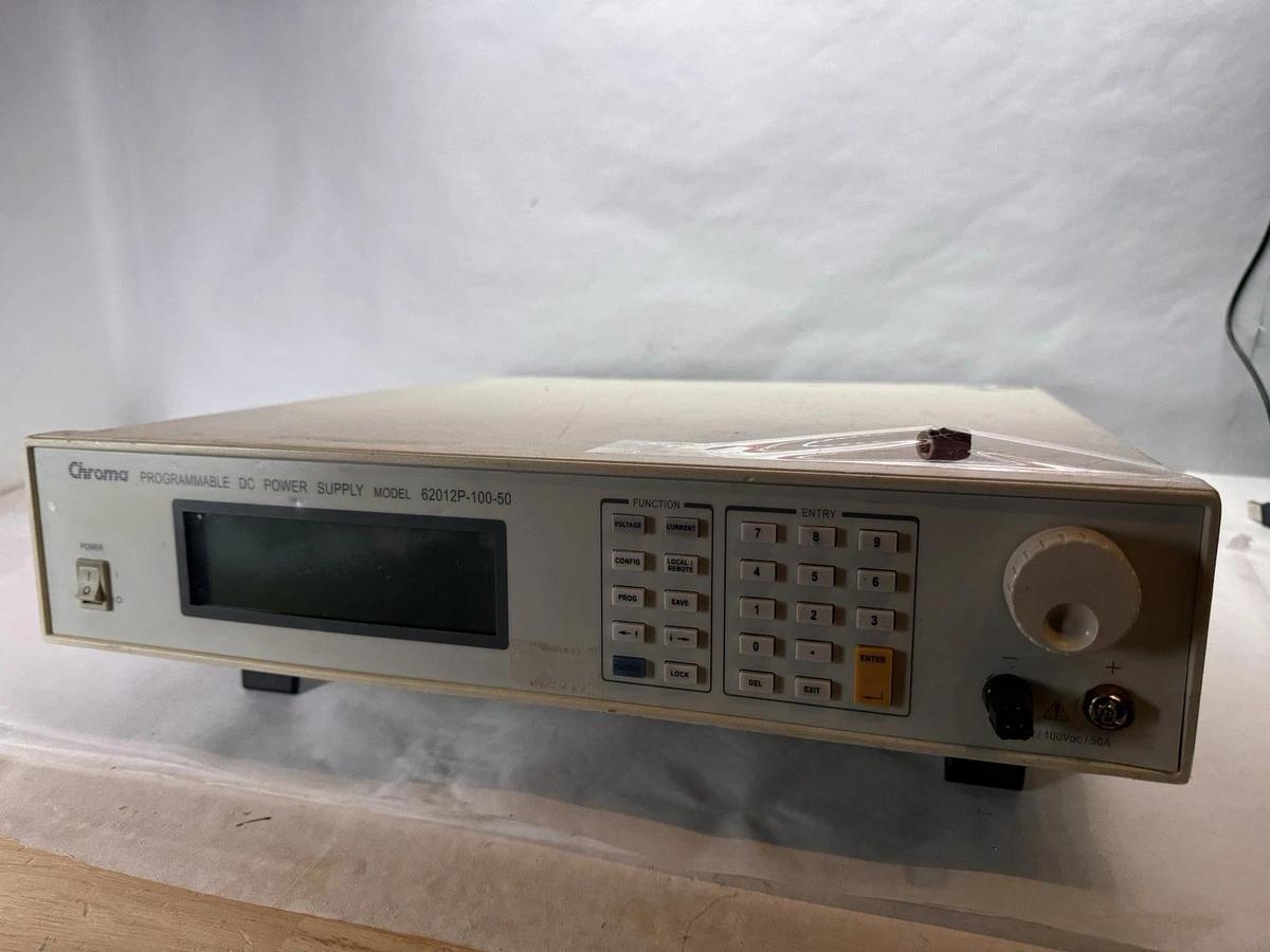 Used Chroma 62012P-100-50 Programmable DC Power Supply 100V, 50A for Parts or Repair