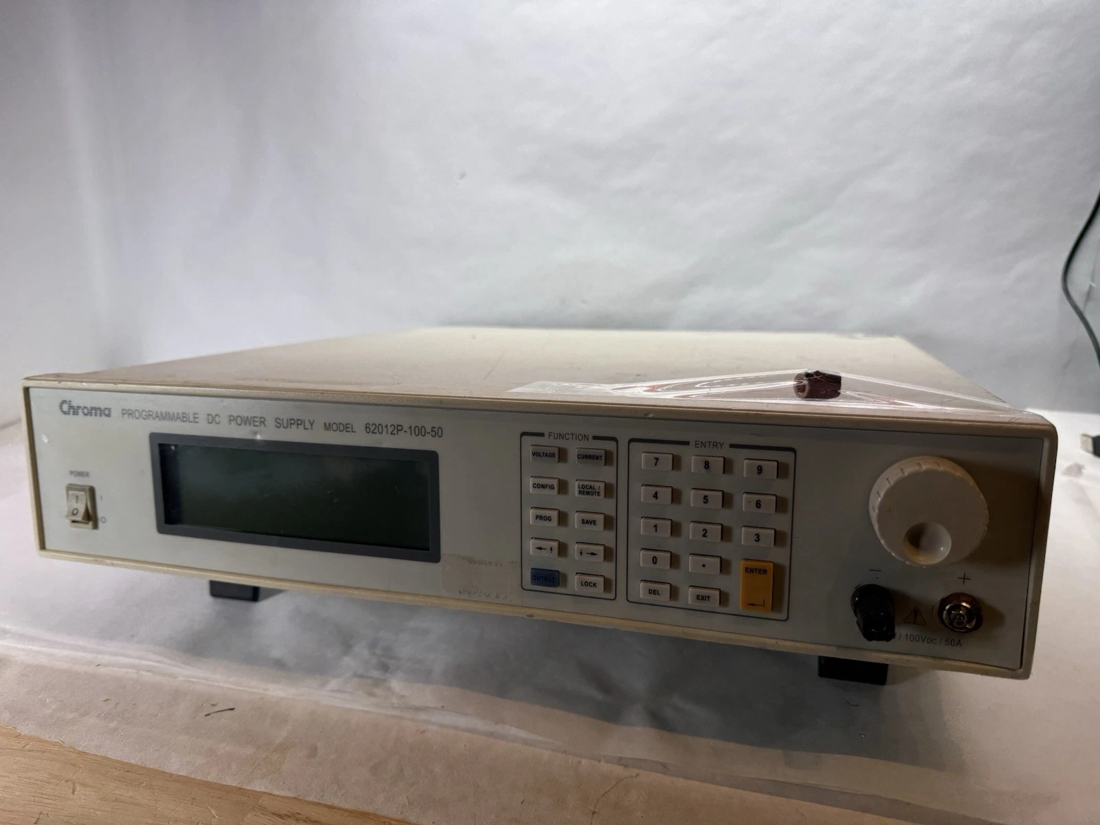 Used Chroma 62012P-100-50 Programmable DC Power Supply 100V, 50A for Parts or Repair