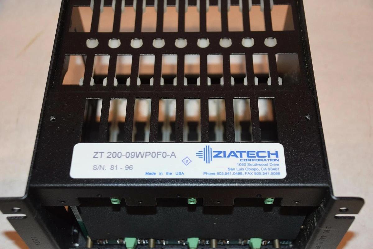 (New) ZIATECH ZT 200-09WP0F0-A ZT 200 9 slot rack