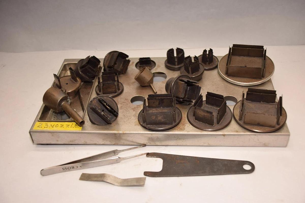 Used (16 Nozzles) HAKKO N-Q4040 , N-B028 Desoldering Nozzle Set