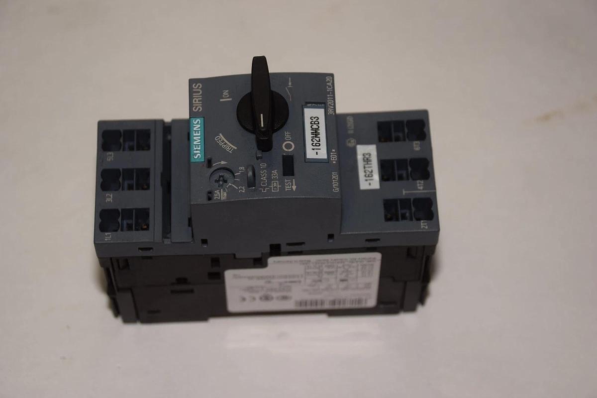 Used SIEMENS 3RV2011-1CA20 1,8-2,5A MOTOR PROTECTION CIRCUIT BREAKER