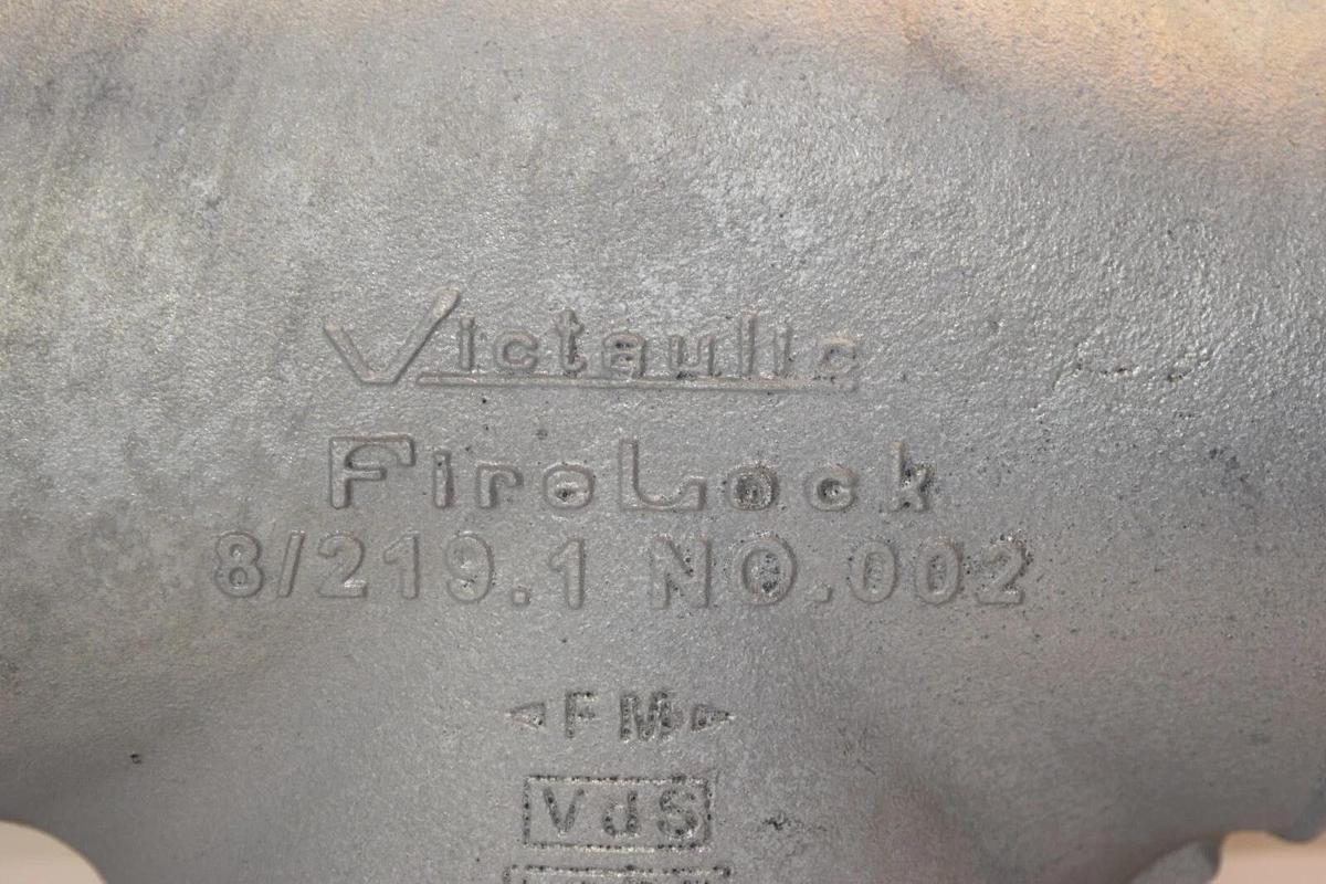 (NEW) VICTAULIC 8/219.1 No. 002 8" Firelock Galvanized Tee T Fitting