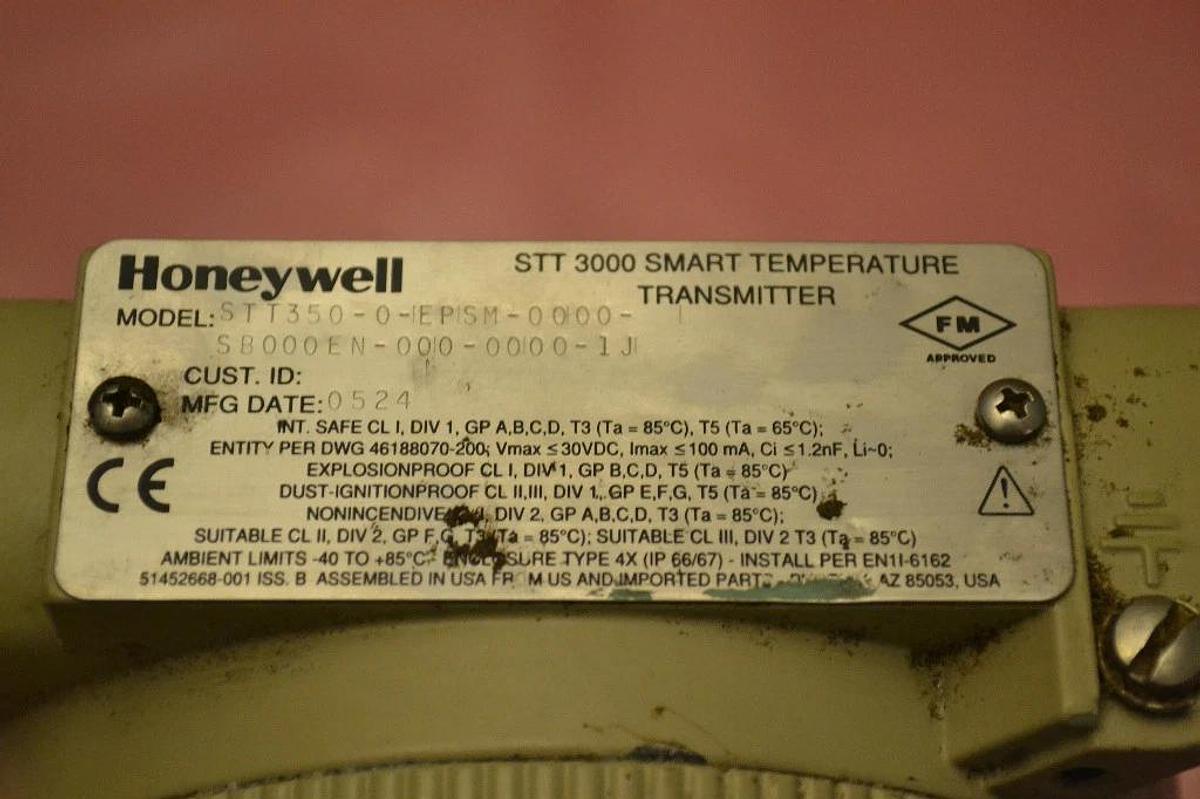 Used HONEYWELL STT 3000 SMART TRANSMITTER STT350-0-IEPISM-00