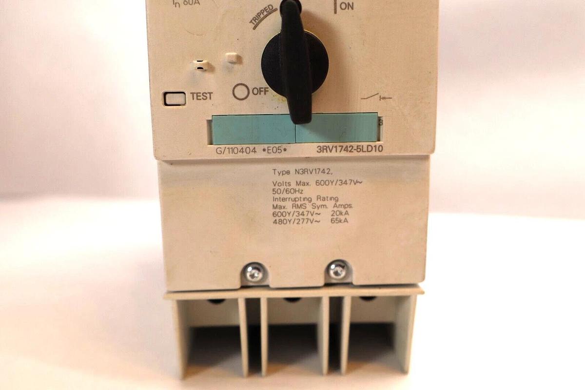 Used SIEMENS Sirius Breaker 3RV1742-5LD10 3RV1742-5LD10 60 Amp 60A 3P