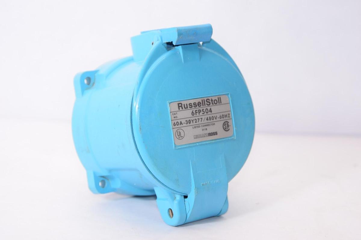 Used (NEW) RUSSELLSTOLL 6FP504 60A 480V 60Hz Receptacle