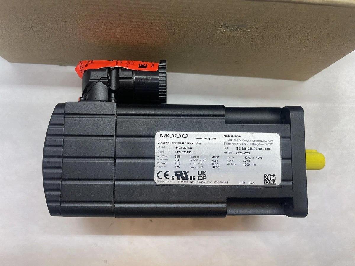 (New) MOOG CD Series Brushless Servo Motor  G403-2043A, G-3-M6-048-06-00-01-06