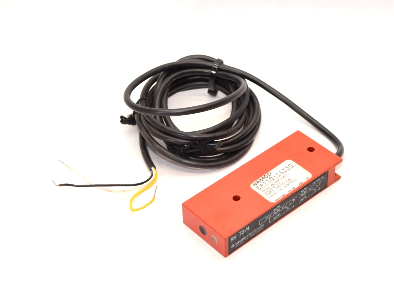 (NEW) NAMCO / LEUZE EP110-14330 RK 72/4 Photoelectric Retro Reflective Sensor
