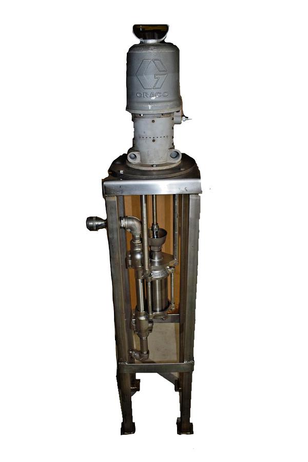 Used Graco President Air Powered Pump 218-767 & AIR MOTOR 205-038 w/ SS stand