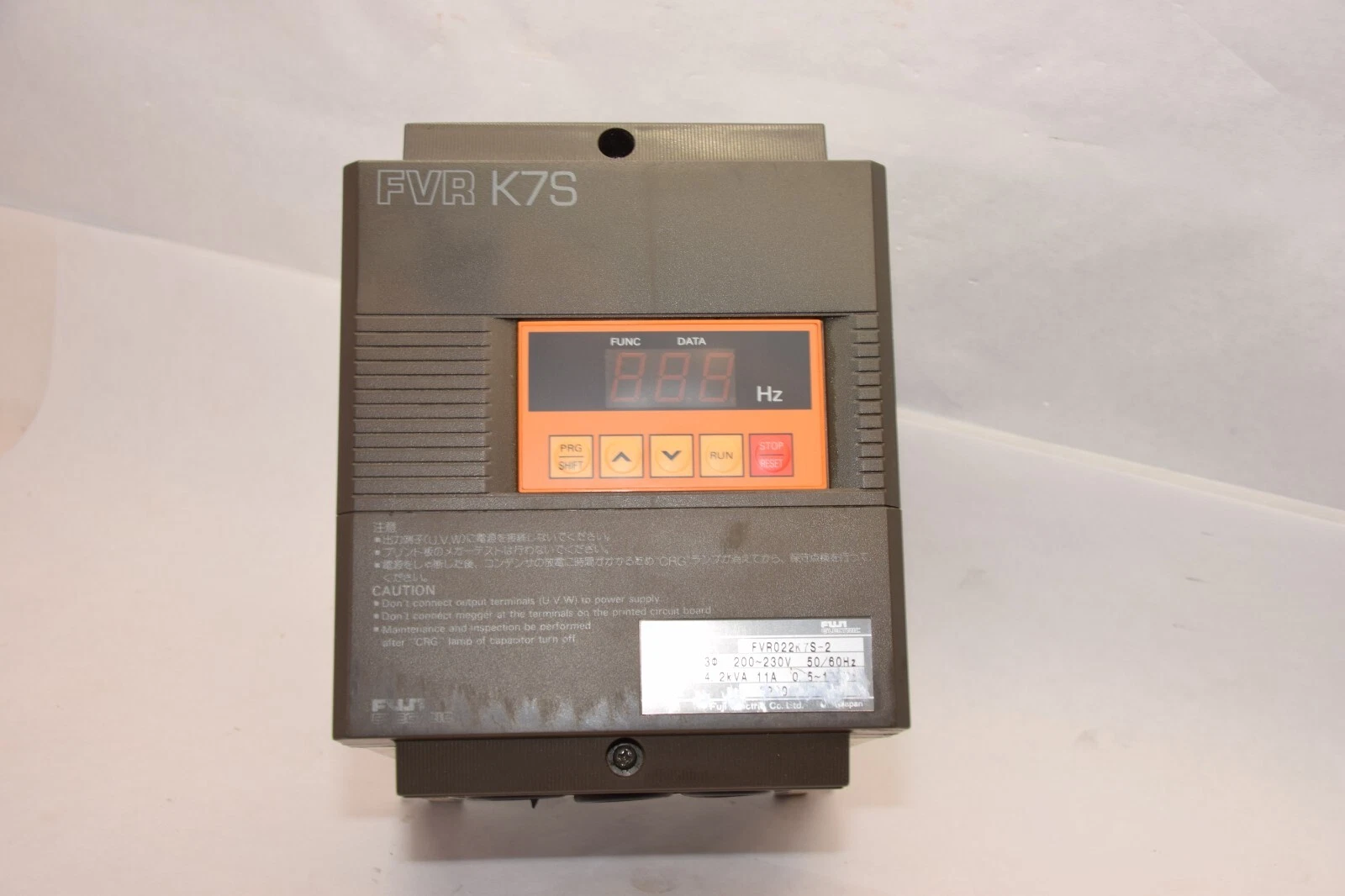 Used FUJI ELECTRIC FVR022K7S-2 FVR K7S 11Amp 230/240V 4.2kVA AC Drive