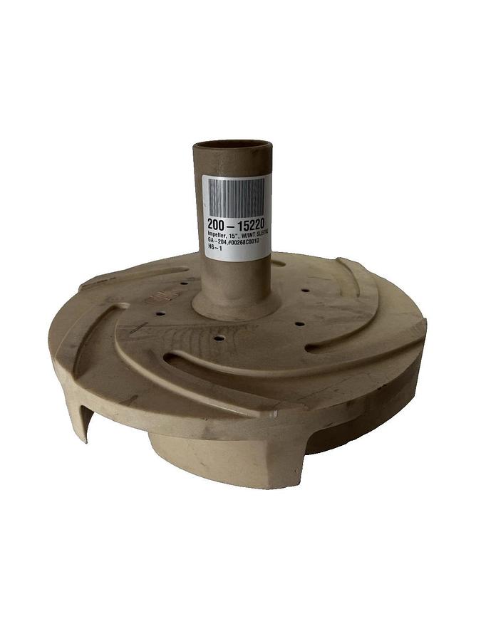 Goulds 200-15220 6 vane 15" Pump Impeller W/INT Sleeve GA-204 00268C001D 13.75"