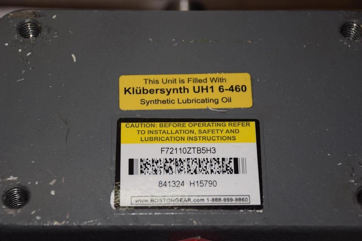 BOSTON GEAR F72110ZTB5H3 2.34HP GEAR REDUCER RATIO 10 NEW