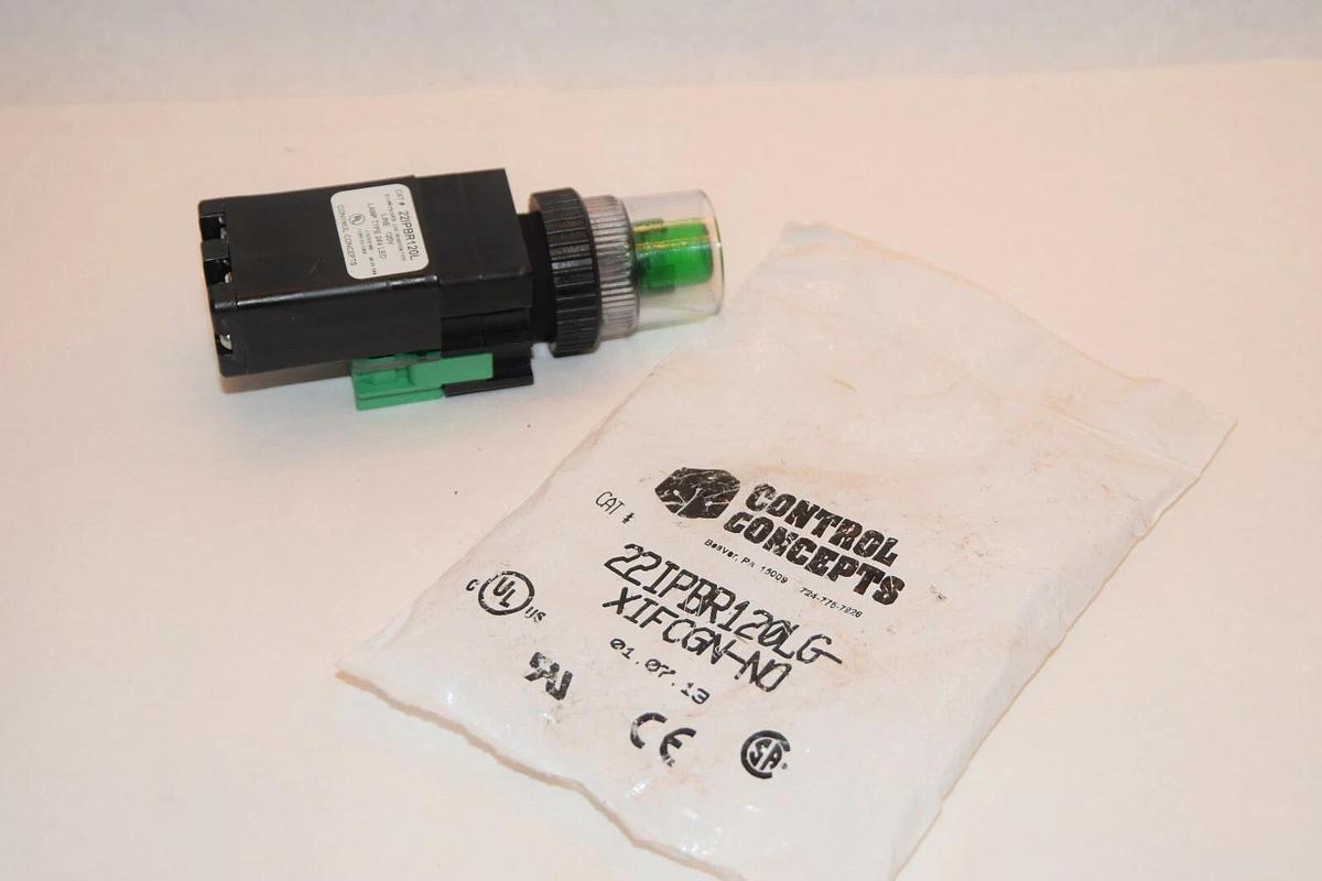 (NEW) CONTROL CONCEPT 22IPBR120LG-XIFCCGN-N0 22IPBR120L 120V Indicator Light