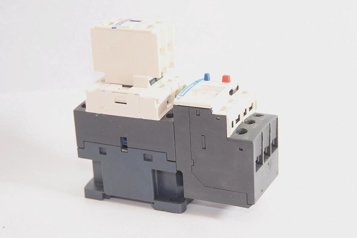 Used TELEMECANIQUE LRD 08 Relay With LC1 D09 Contactor & LADN02 Auxilary Contact