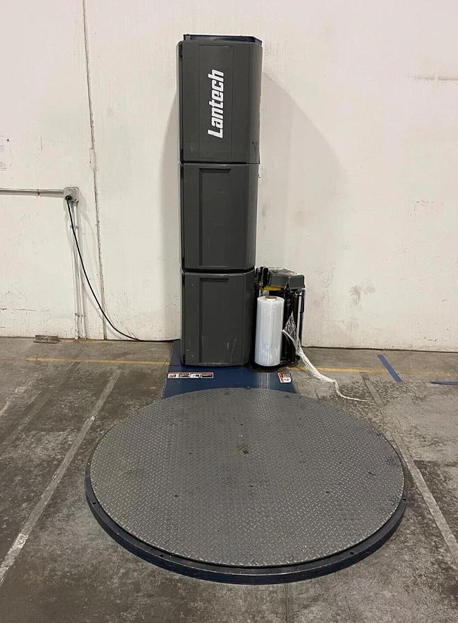 Used *JUST SERVICED* Lantech Q-300 115V Shrink Wrap Machine Semi Auto Stretch Wrapper
