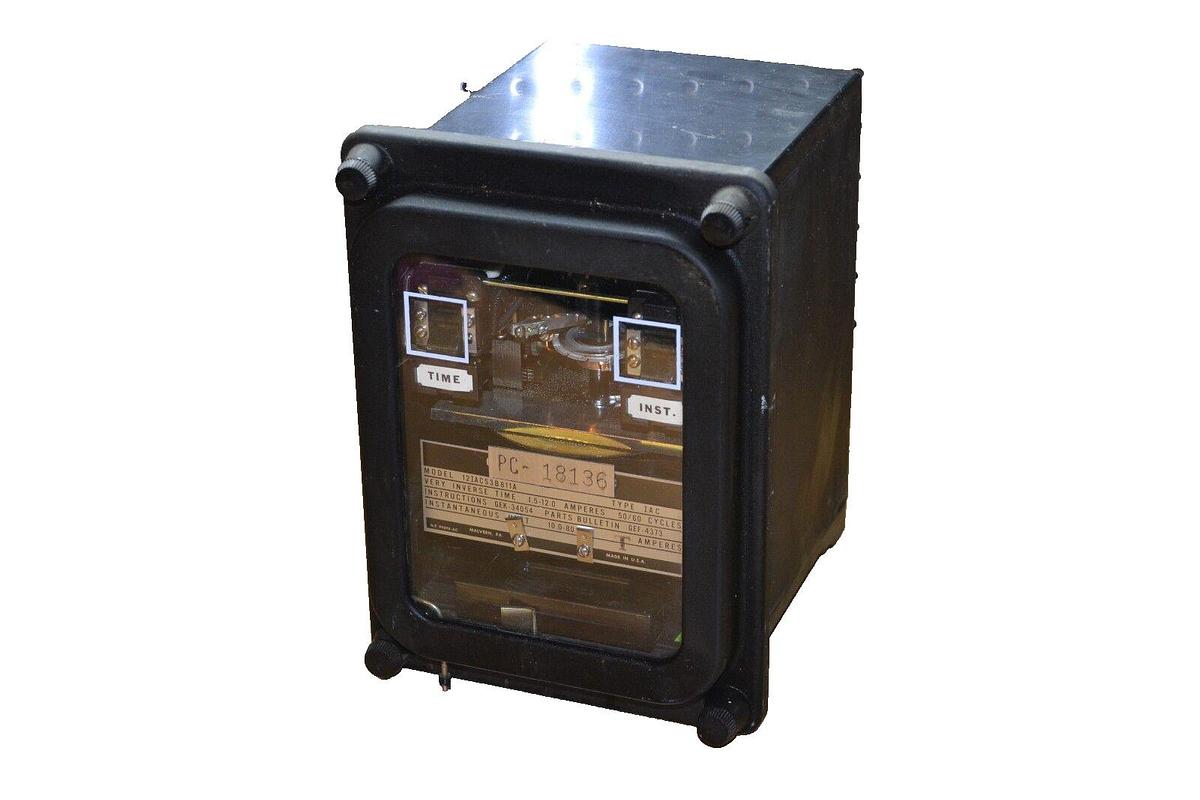 Used GE 12IAC53B811A Very Inverse Time Overcurrent Relay 1.5-12 Amp