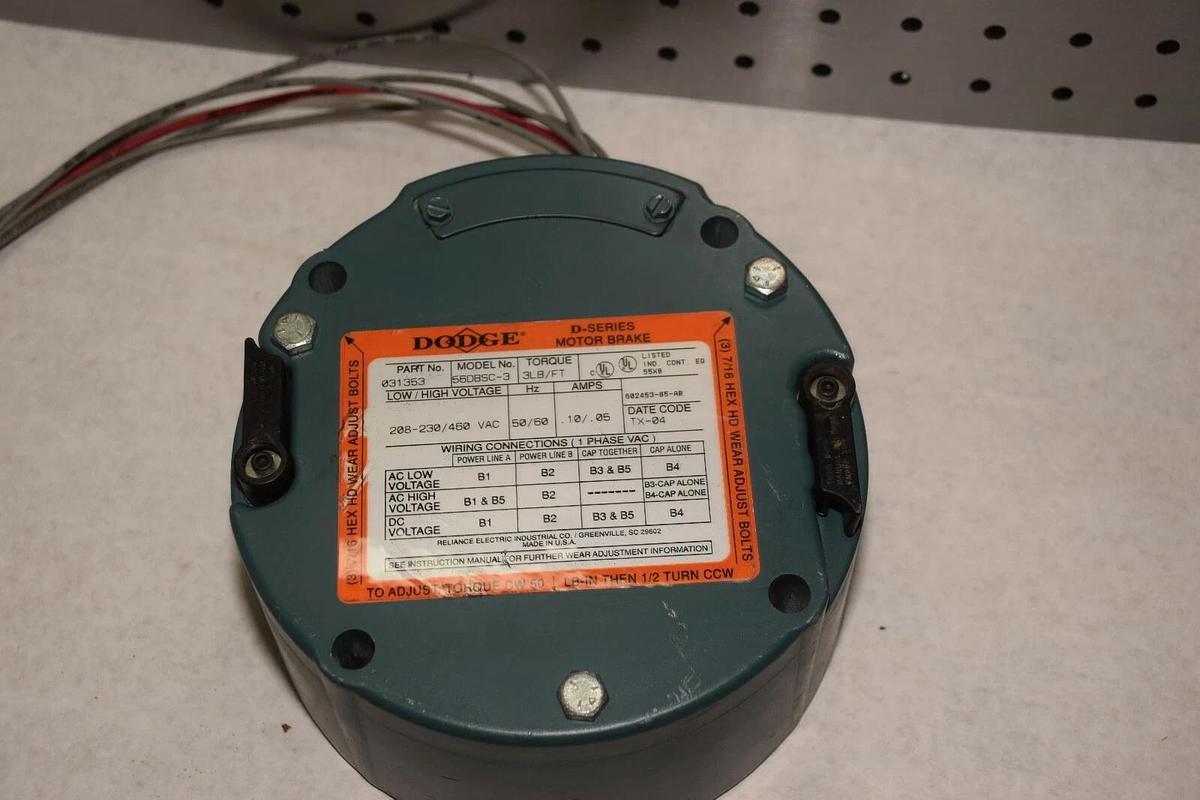 New Reliance Duty Master Motor Brake Unibrake 56DBSC-3 230/460v 3lb 031353