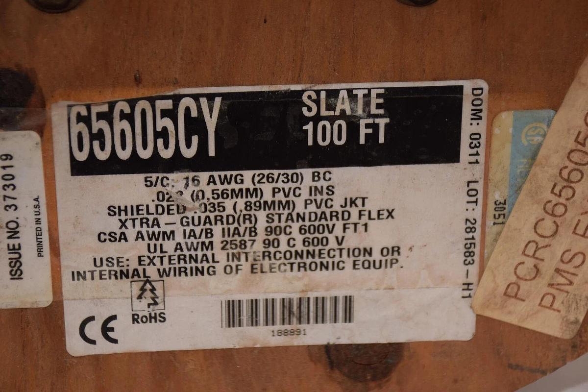 (NEW) ALPHA WIRE 65605CY Xtra-Guard Flex 100' Reel