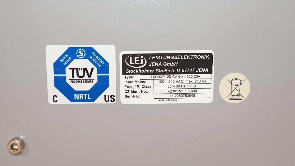 Used LEJ LQ-HXP120-CAN-z/120.26A HXP 120C Fluorscence Light Source