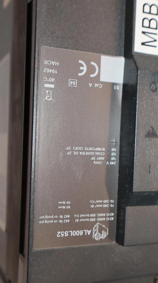 Used Square D Circuit Breaker LJF46400CU31X LJ 400 PowerPact LJ 400 Amp 3 Pole