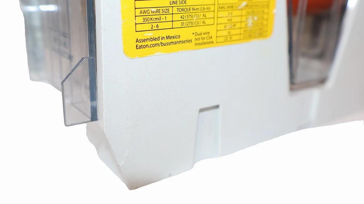 Used Eaton Bussmann Power Distribution Fuse JM60400-1MW26 CVR-J-60400-M AJT225 225a