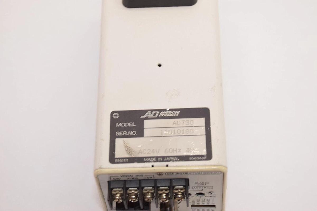 Used AMERICAN DYNAMICS AD730 24V 60Hz CCD Camera With 8mm , 1/2" 1:1.2 Lens