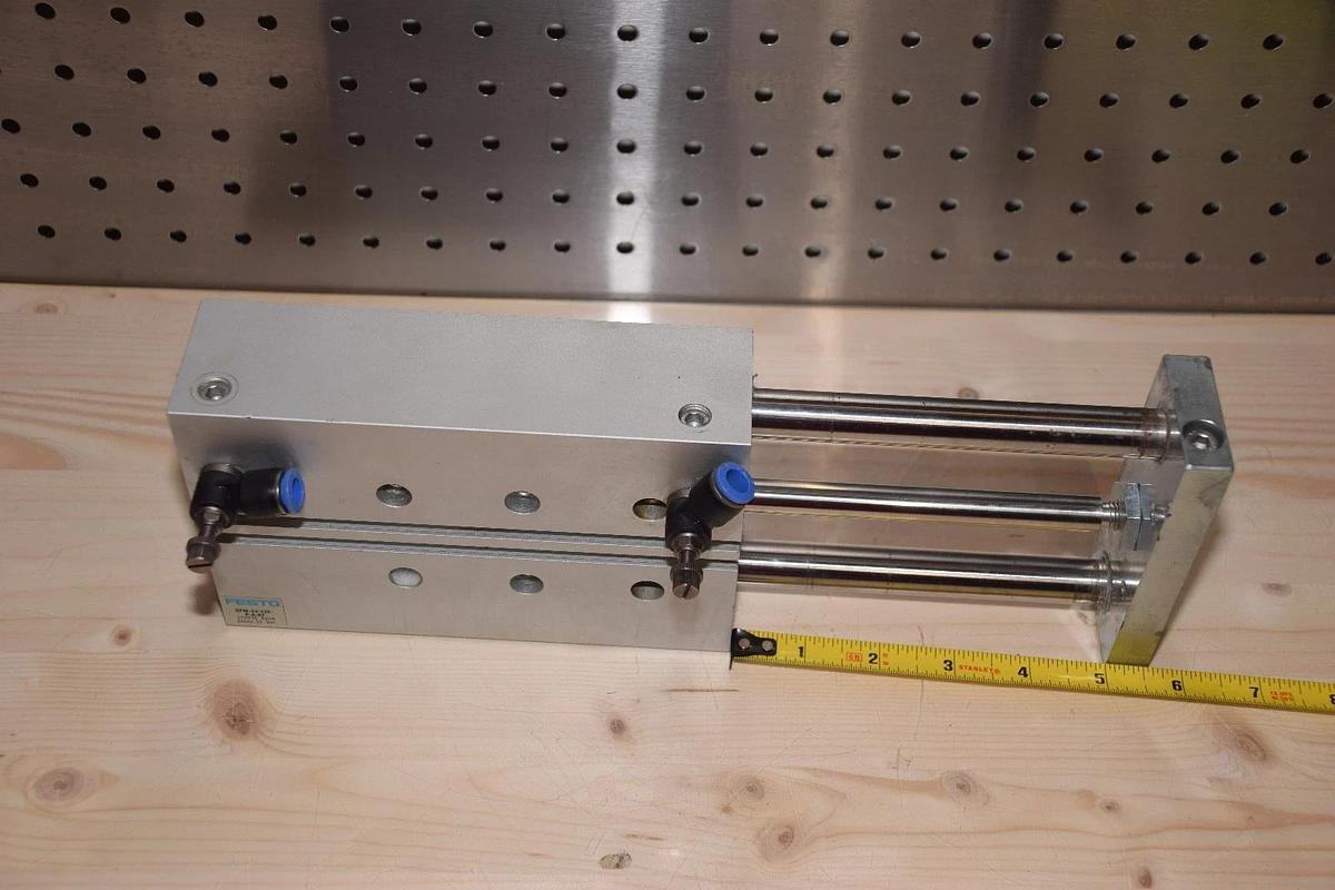 Used FESTO DFM-32-125-P-A-KF Pneumatic Guided Linear Drive Glide gripper cylinder