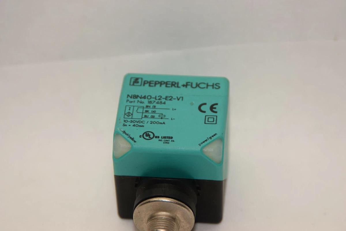 Used PEPPERL-FUCHS NBN40-L2-E2-V1 NBN40L2E2V1 40mm Ind. Prox Switch  *No Hardware*