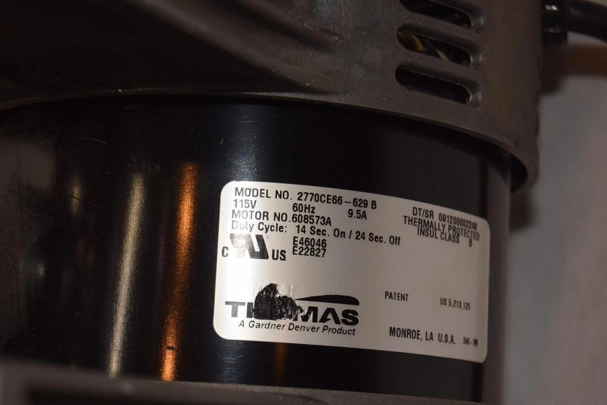 Used THOMAS 2770CE66-629B 115V 60Hz 9.5A Vacuum Pump