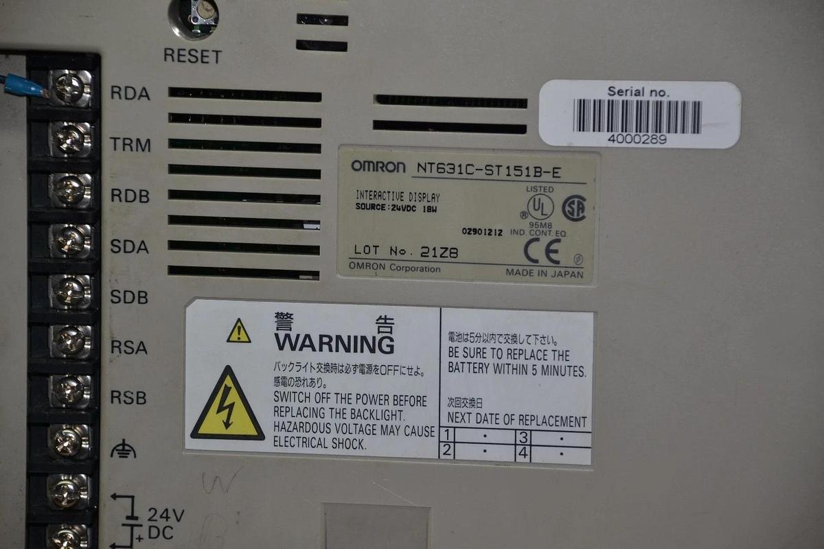 Used OMRON NT631C-ST151B-E  NT631CST151BE Interactive display 24v