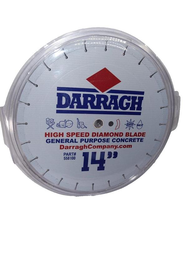 Darragh 14" High Speed Diamond Concrete Saw Blade 558100 70499 14" x .125 x 1" 603461704991