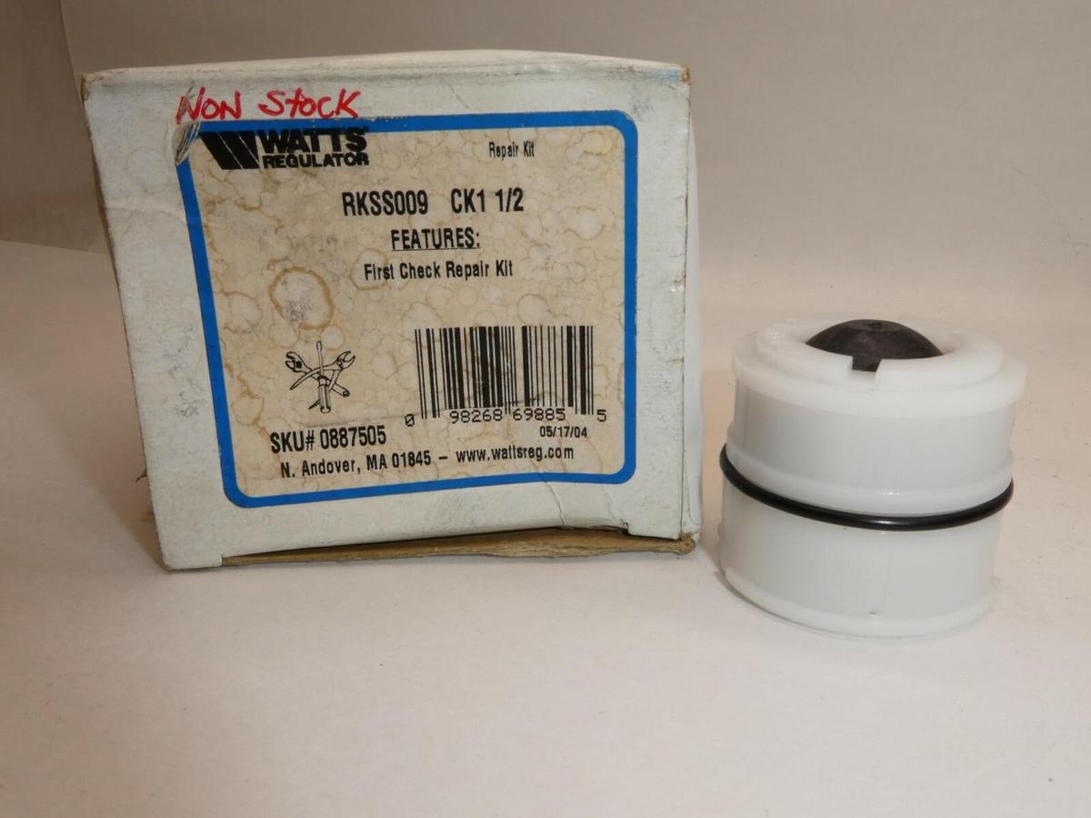 (NEW) WATTS REGULATOR RKSS009 CK1 1/2 1" Backflow Frist Check Repair Kit