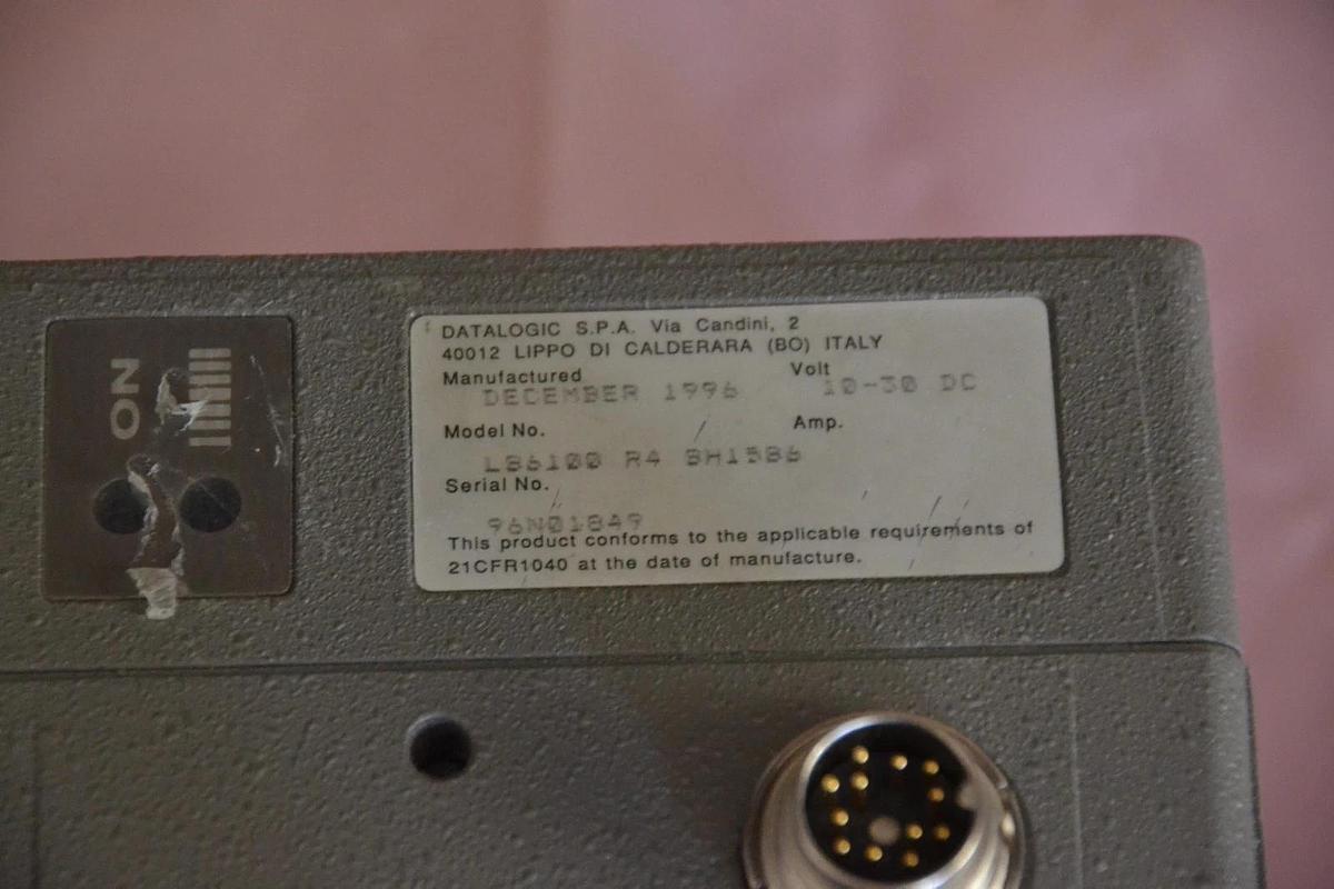 Used DATALOGIC DL BARCODE SCANNER LS6100 LS6100 R4 SH1586 LS6100-R4-SH1586 10-30vdc