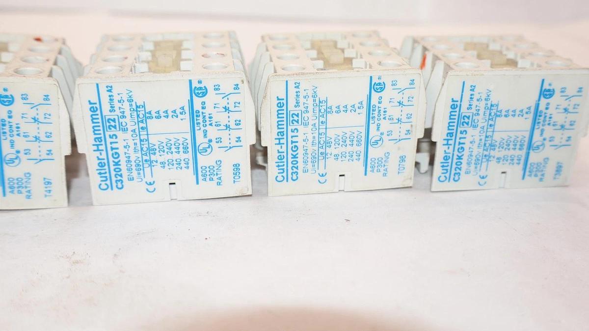 Used Cutler-Hammer Eaton Contact C320KGT15 22 600V 10A 10 Amp 3P (Lot of 5)