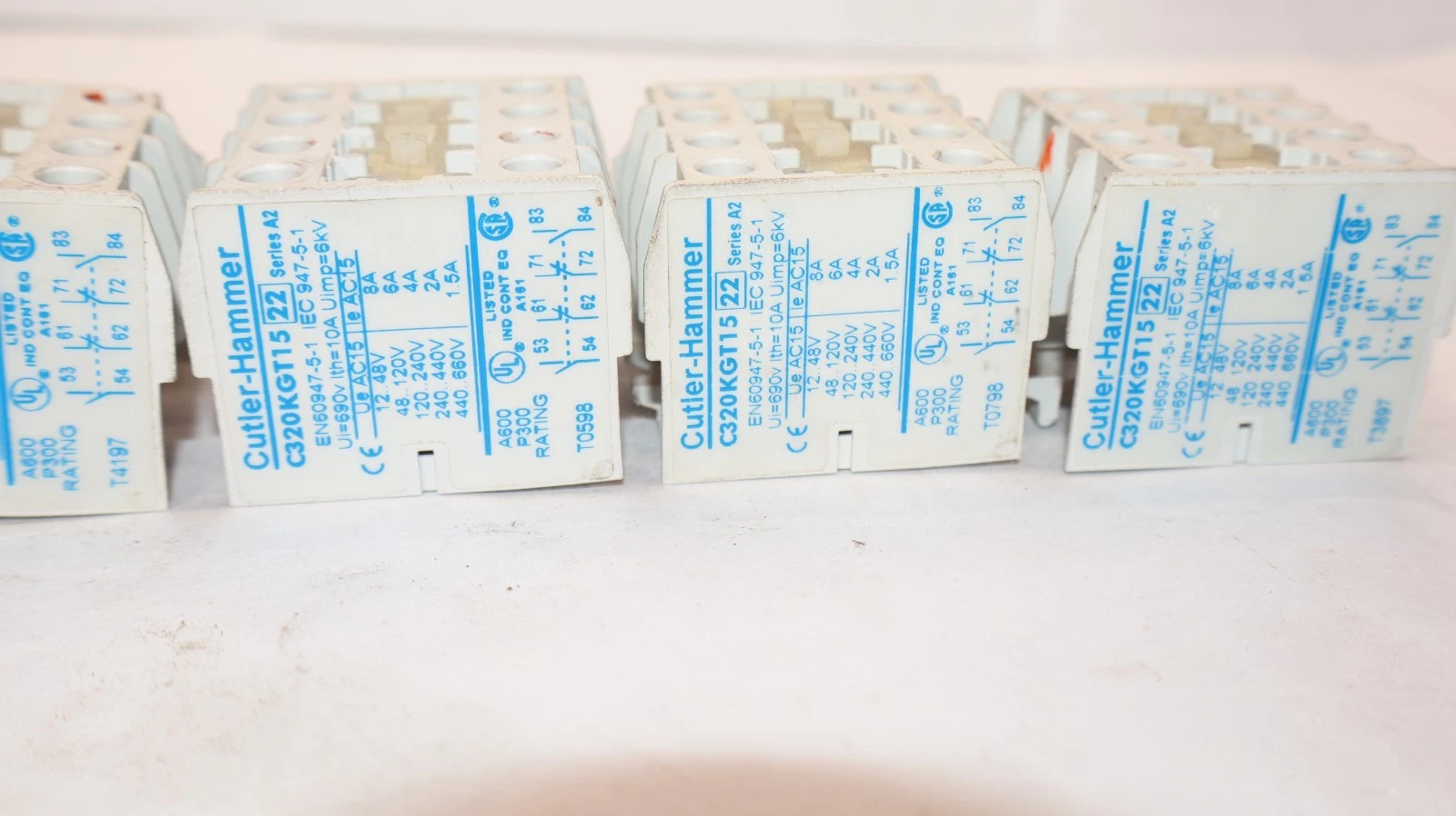 Used Cutler-Hammer Eaton Contact C320KGT15 22 600V 10A 10 Amp 3P (Lot of 5)
