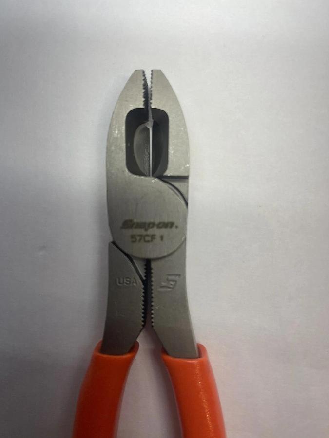 Used Snap-on Tools USA NEW 7" Orange Soft Grip Heavy-Duty Combination Pliers 57CFO
