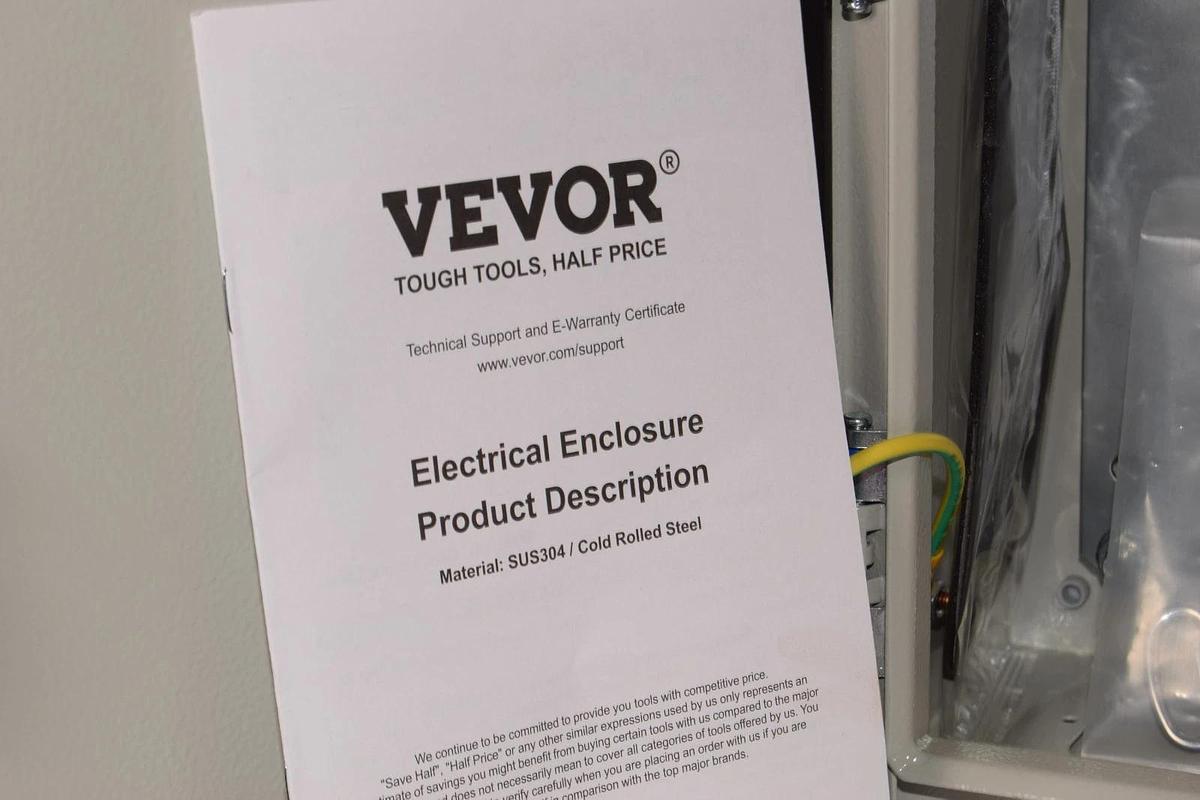 Vevor Steel Electrial Enclosure ST3 315 ST3315 12"x12"x6" Nema 4x (New)