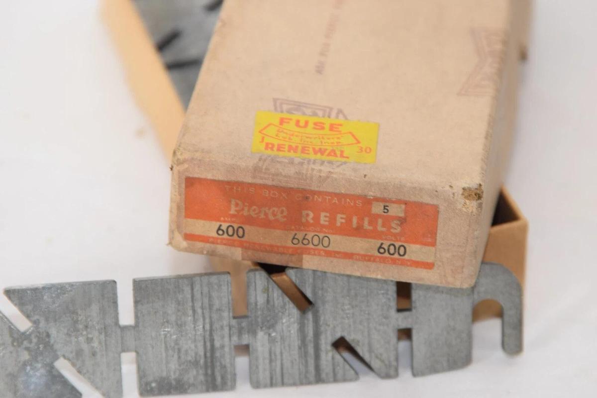 (NEW - Box of 20) PIERCE 6600 600Amp 600V Fuse Renewal Refill