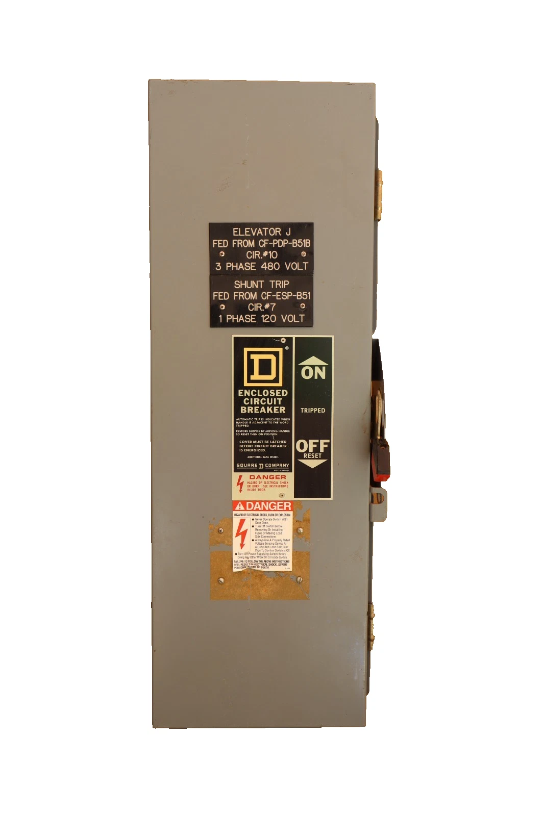 Used Square D Enclosed Circuit Breaker KA225AWK w/ Breaker KHL361251021 125A 125 Amp