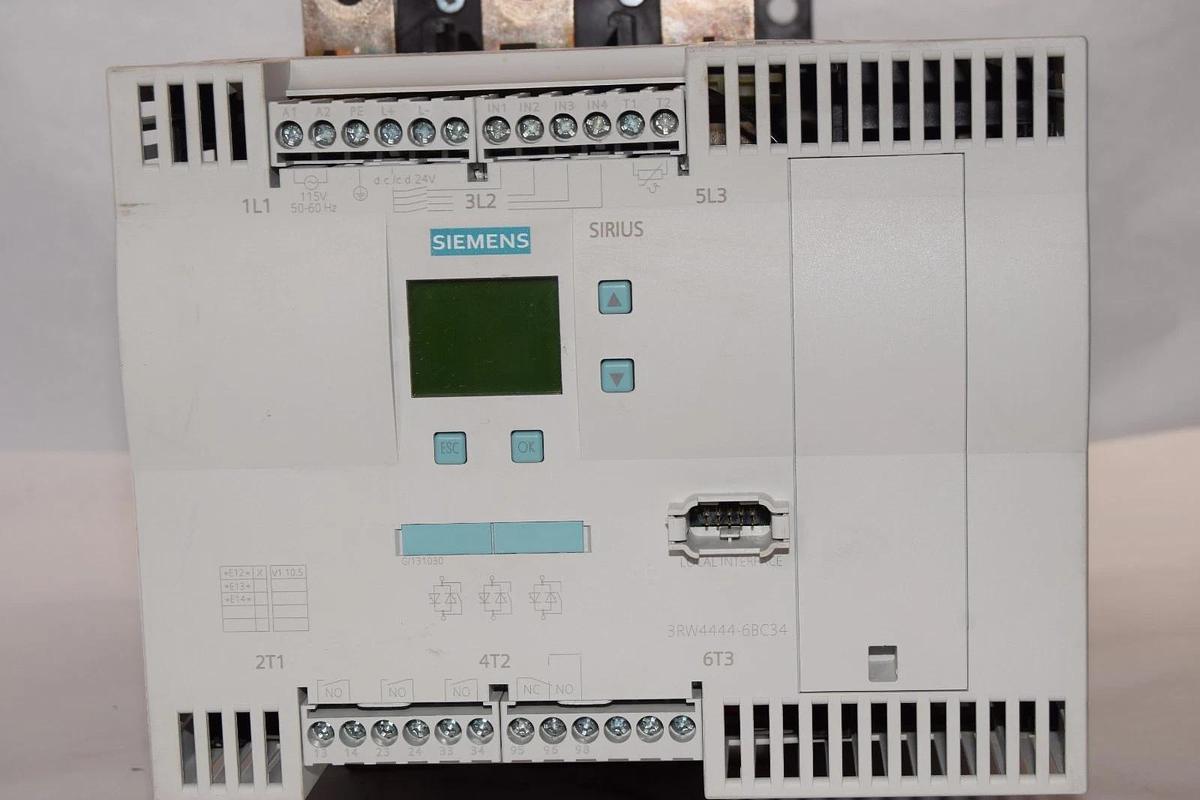 Used Siemens AC Semiconductor Motor Starter 3RW4444-6BC34 SIRIUS 115vac