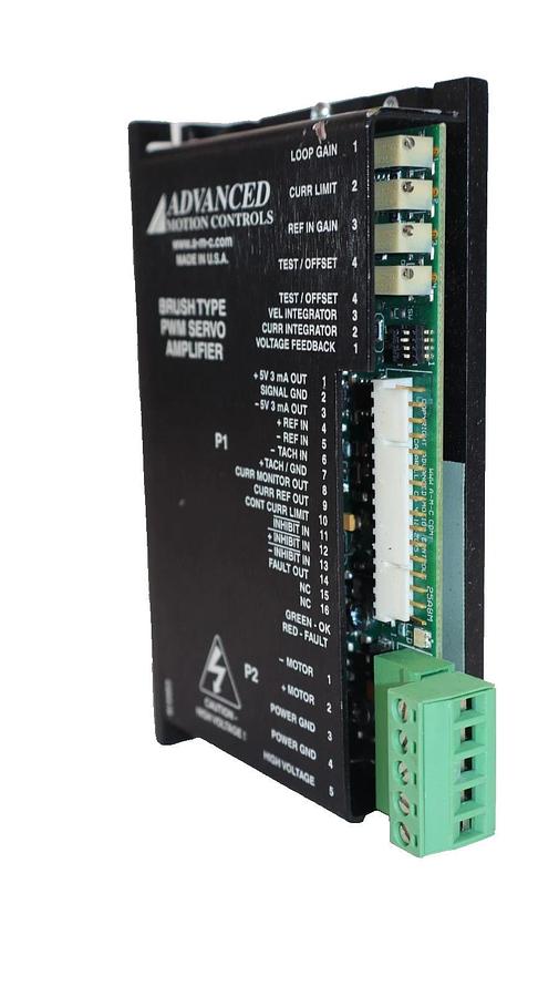 Used Advanced Motion Controls Brush Type PWM Servo Amplifier C25A1B 20-80Vdc Rev M