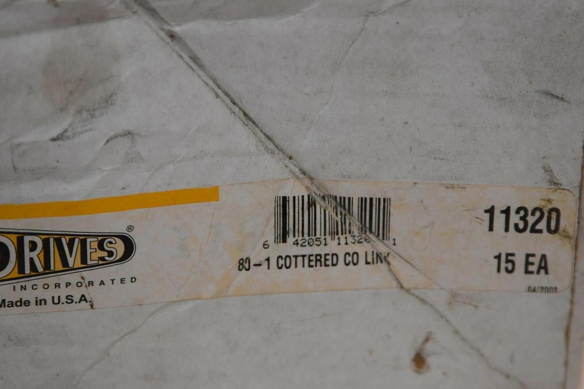 NEW Box of 15) DRIVES INCORPORATED 80-1D/OFF 80-1 Link Cottered Connecting Link