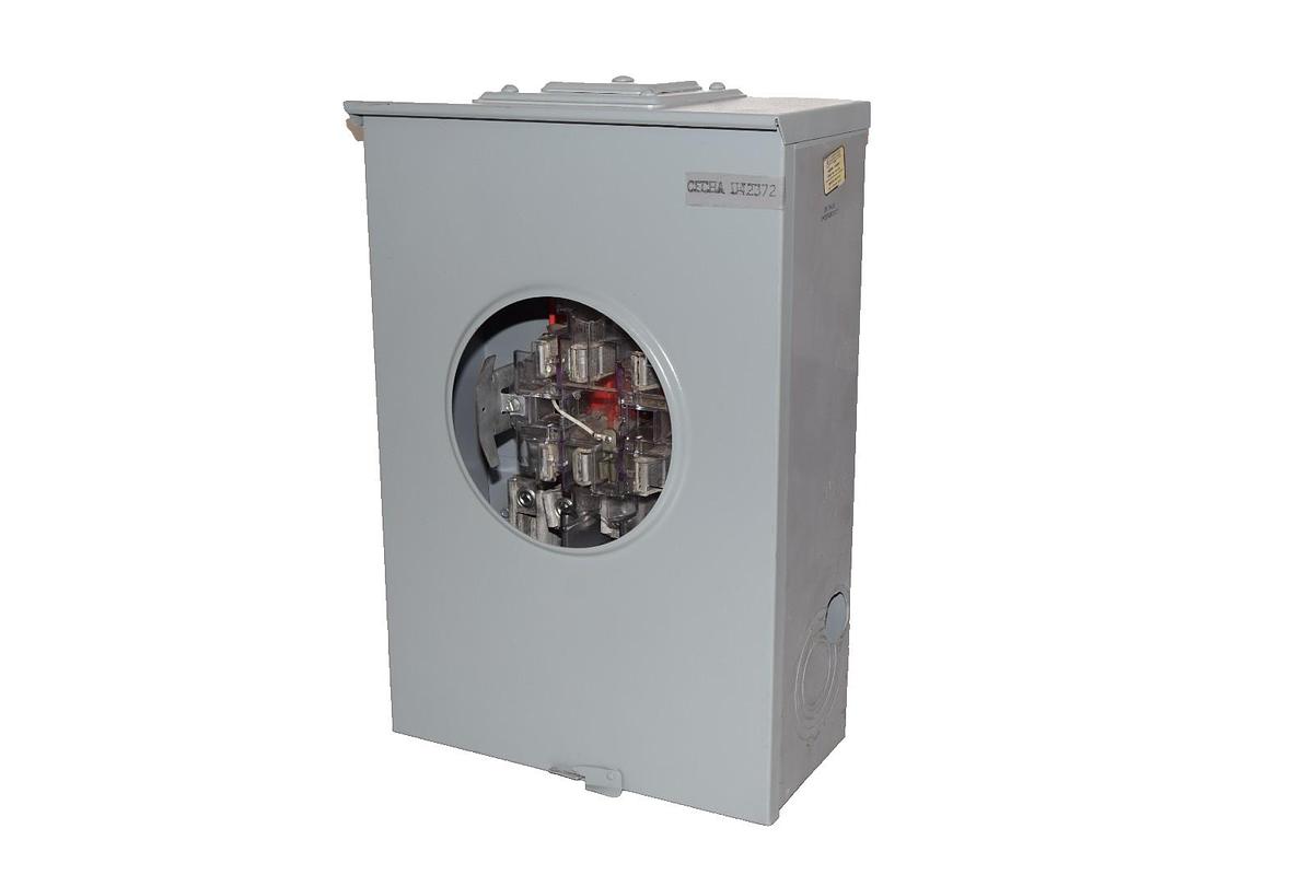 Used Anchor Electric Meter Socket Enclosure U50000 U40000 200A 200 Amp 600v 3ph 4w
