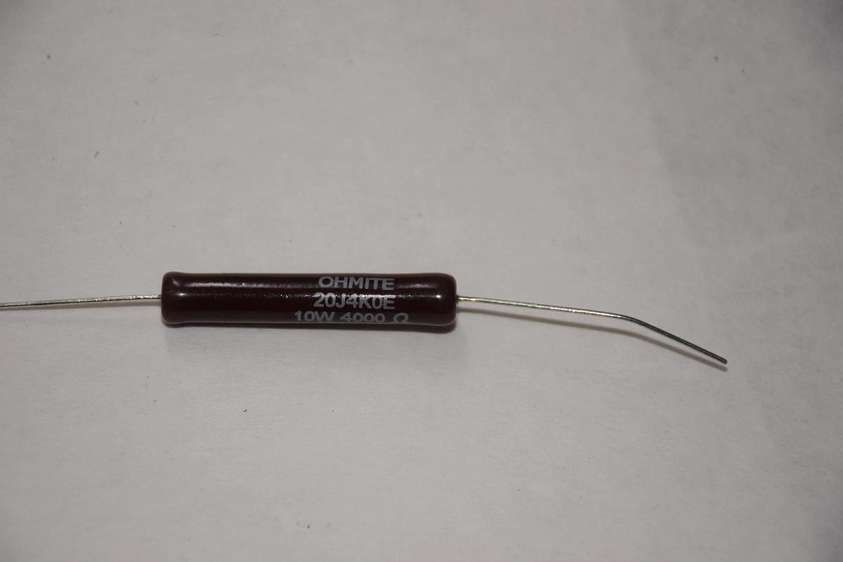 (LOT OF 2) OHMITE 20J4K0E 10W 4Kohms WIREWOUND RESISTOR NEW