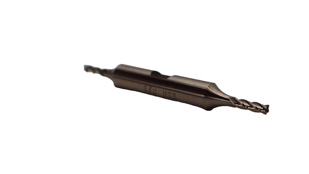 (NEW) RAPIDKUT CR45 B4U , B-4U 1/8" x 3/8" HS 4FL BE EM-USA Double End Mill