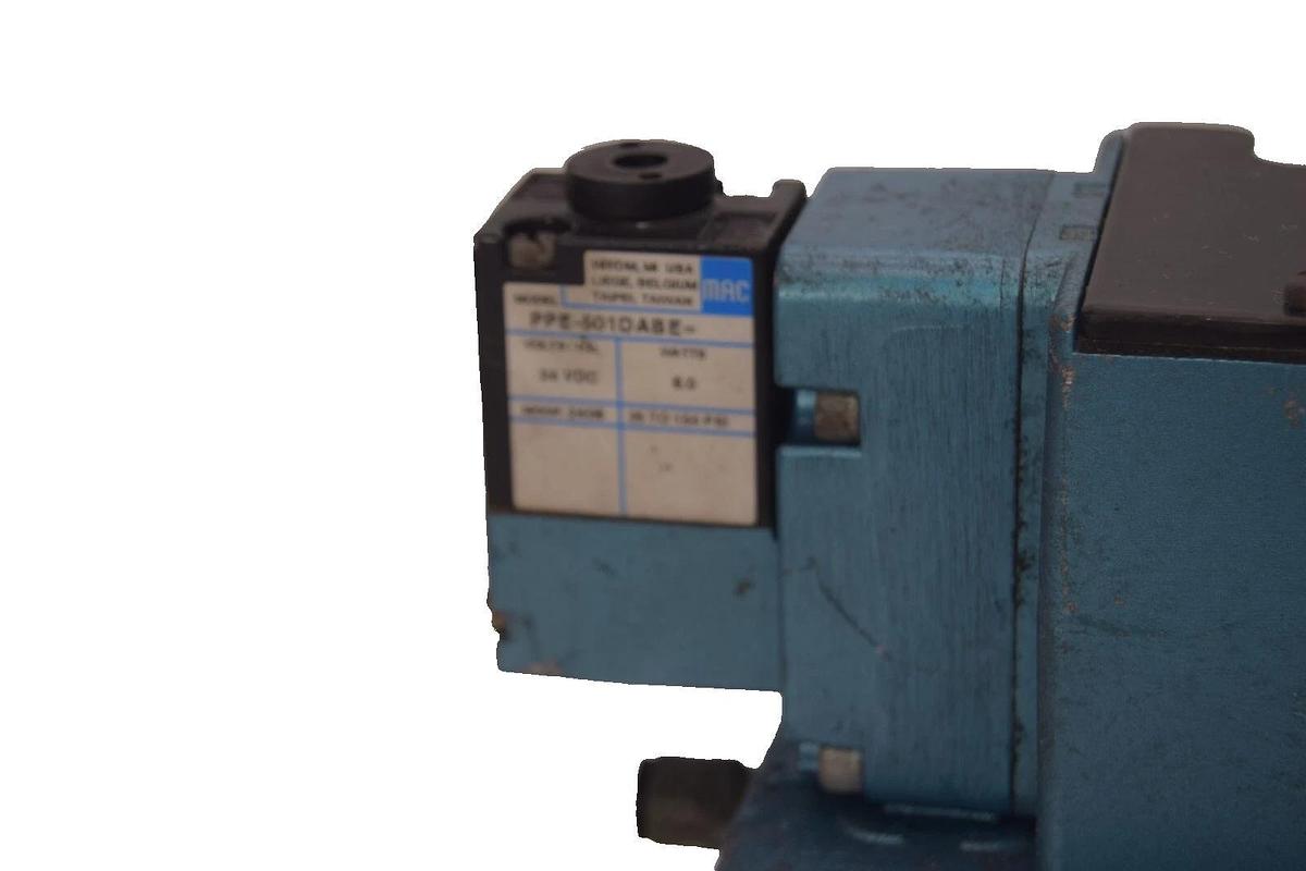 MAC VALVE 6613A-222-PP-501DA , 6613A-000-PP-501DA 85-105psi Pneumatic Valve NOS