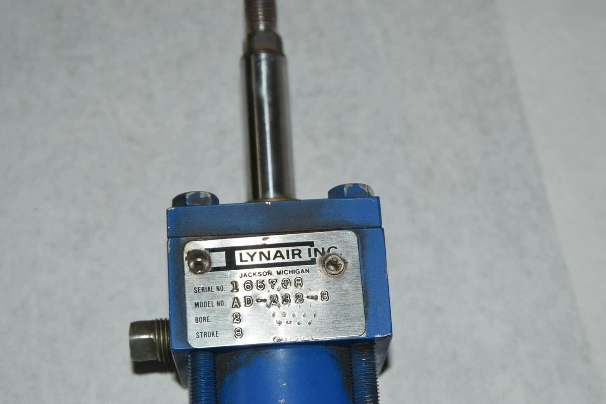 Refurbished LYNAIR INC. AD-232-8 AD2328 2" Bore 8" Stroke Pneumatic Cylinder